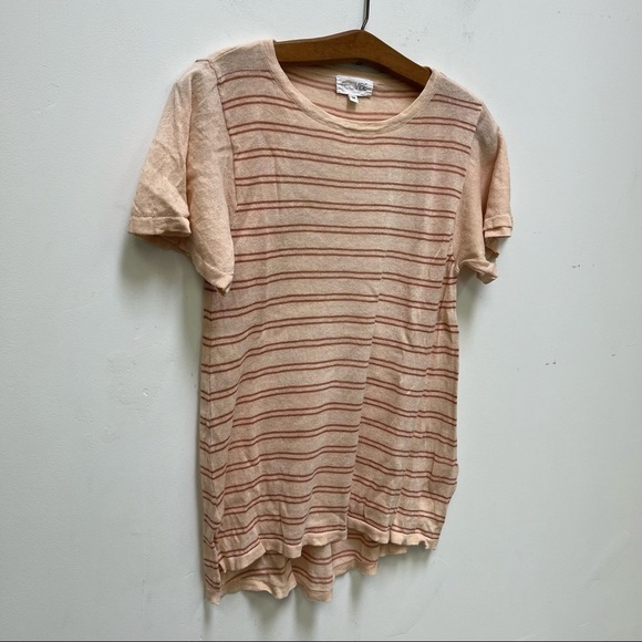 Ecovibe Striped Linen Blend T-Shirt - Picture 2 of 6